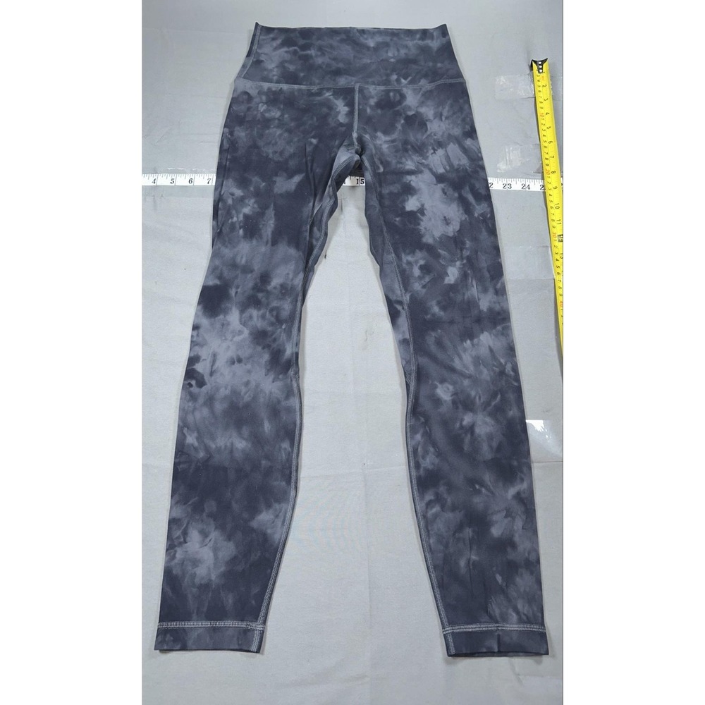 Lululemon Leggings Womens 6 Gray Tie Dye High Rise Ankle Yoga Workout Athletic